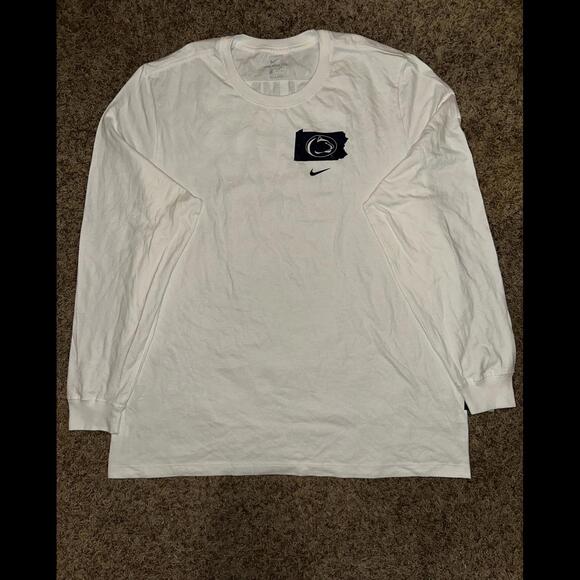 Men's Nike White Penn State Nittany Lions Student Out Long Sleeve T-Shirt - Picture 1 of 9